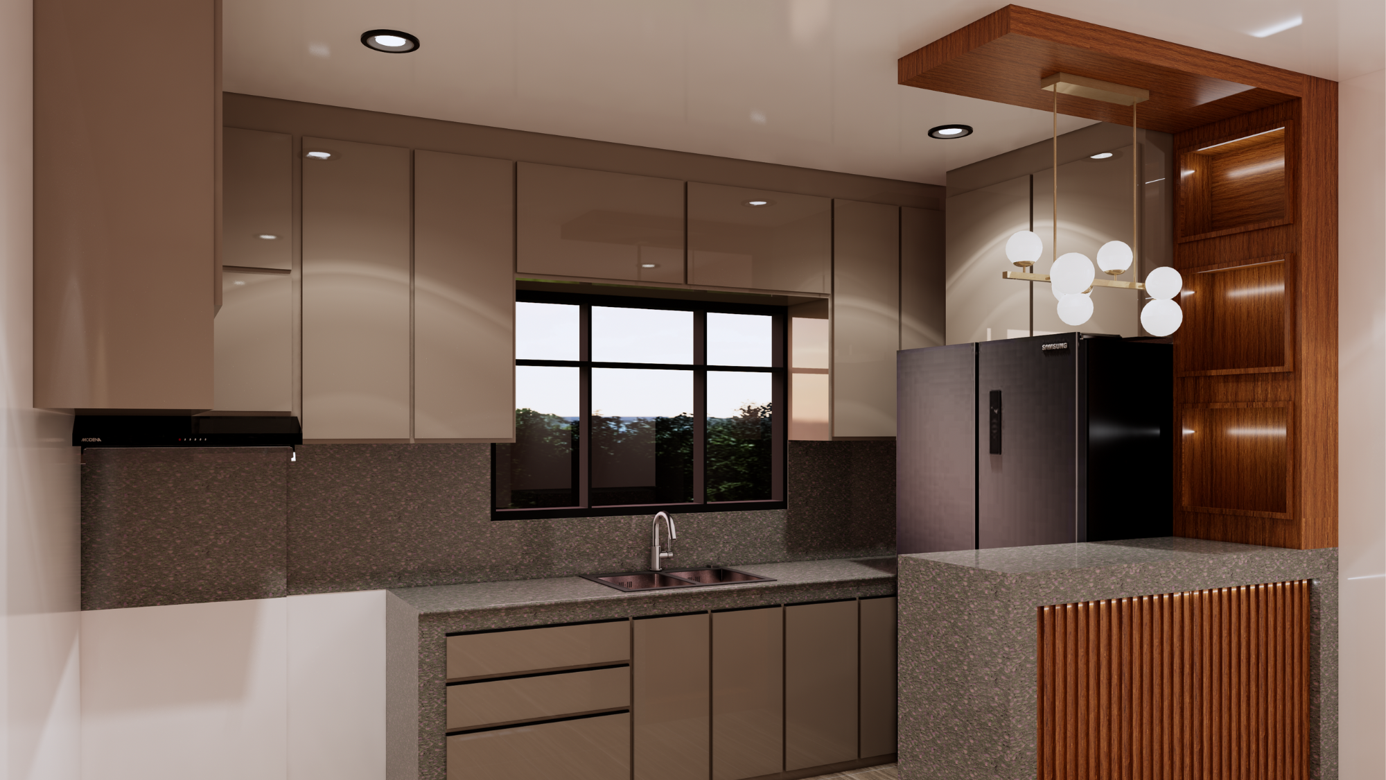 Salve Residence Kitchen & Bar Counter